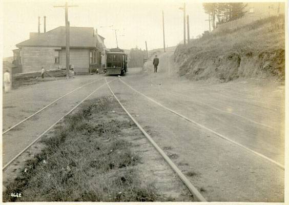 Market Street Extension, original condition at switchback, Mono and Caselli 1921 AAB-6185.jpg